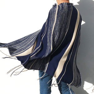 Poncho Lasseube -100% merino wool